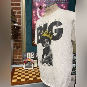 Notorious BIG Shirt Short Sleeve Crew Neck Dingy Destroyed Hip Hop Rap Tee